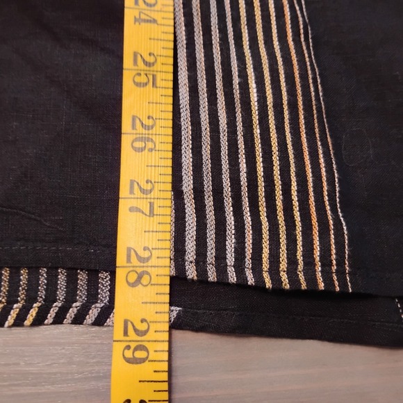 Havana Shirt Co Cabana Shirt Men's L Black With Gradating Stripes Short Sleeve - Picture 7 of 8